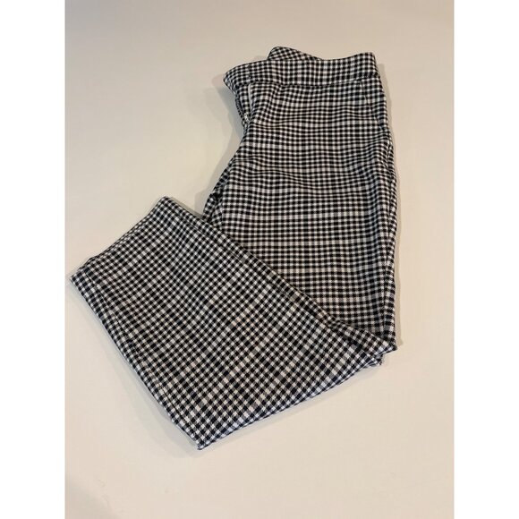 Express Columnist Black & White Houndstooth Slim Fit Pants Womens Size 4 Cotton/ - Picture 7 of 7